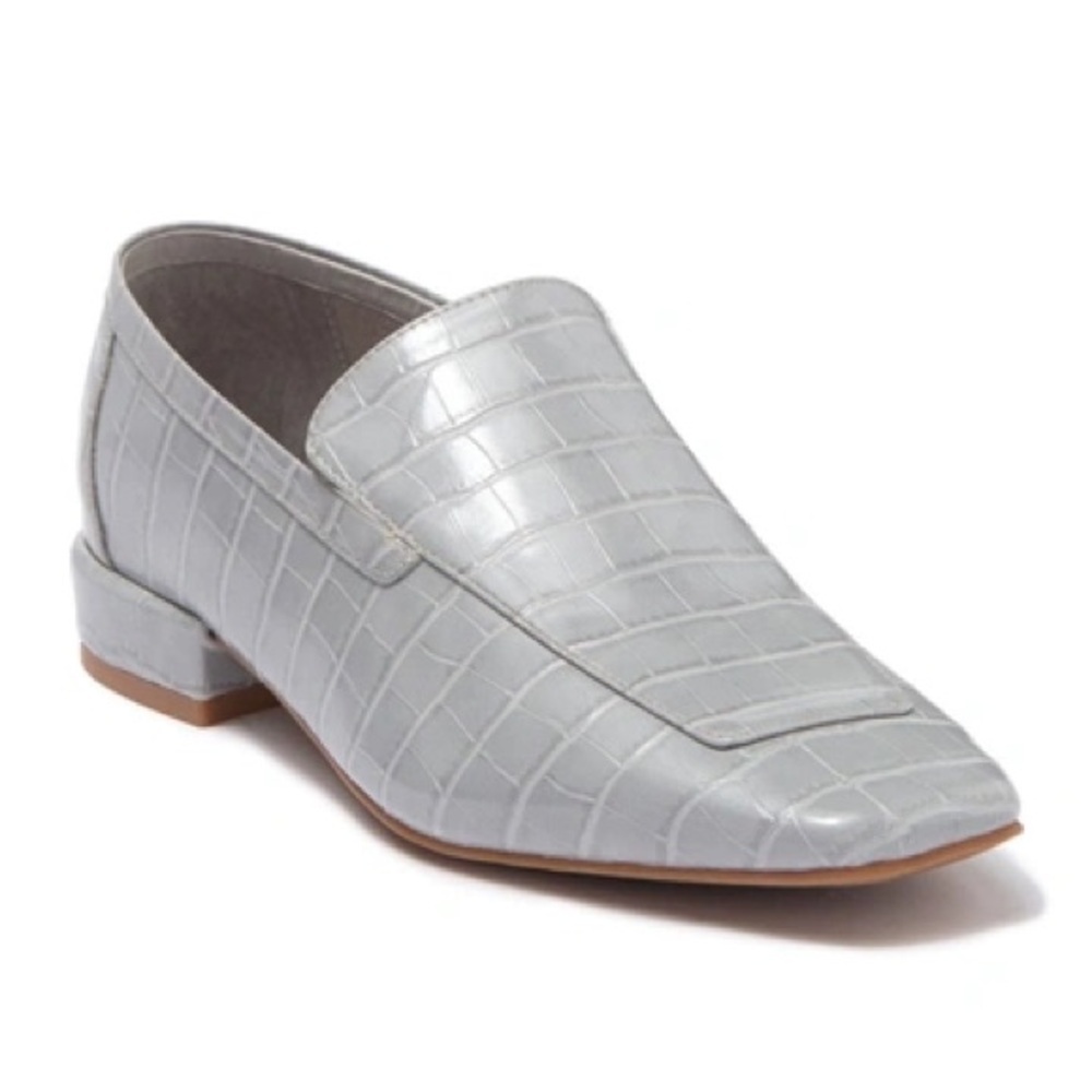 NEW JEFFREY CAMPBELL MARKO CROC EMBOSSED LOAFER IN GREY CROC SIZE 10 - Picture 4 of 16